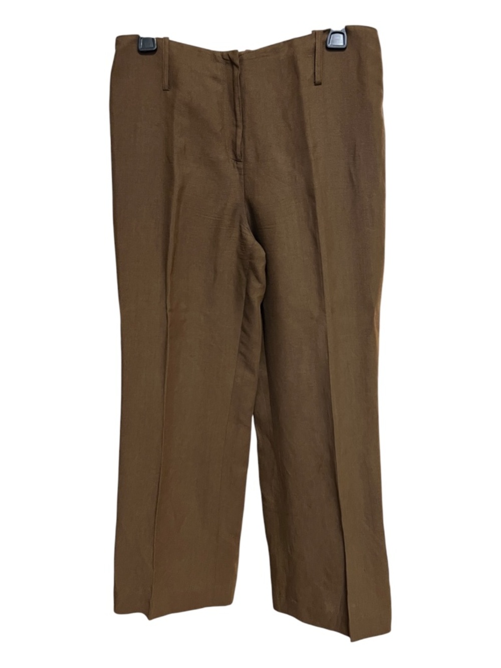 EUC Anne Klein Brown Linen Blend Straight Leg Pants | Size 6